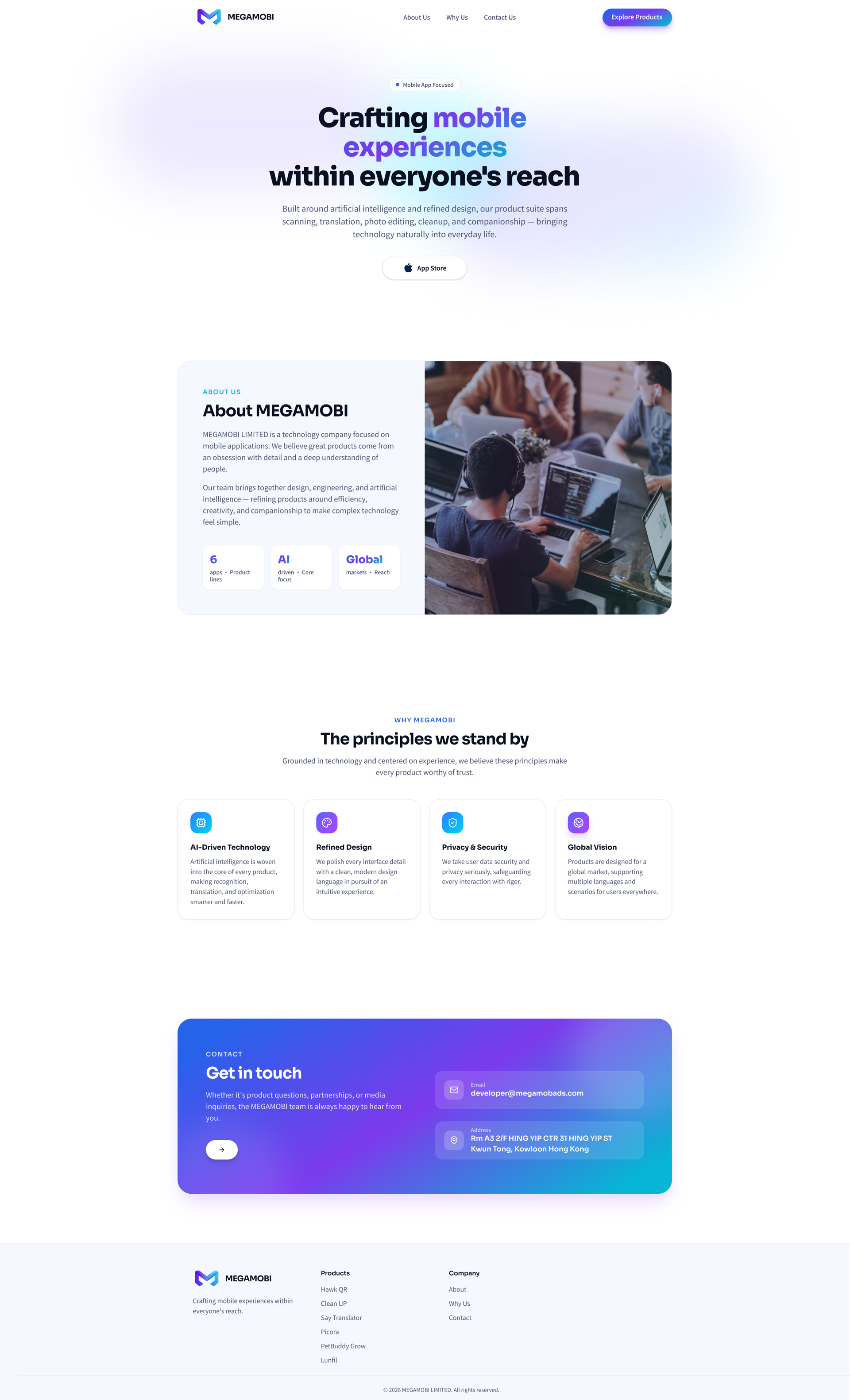 MEGAMOBI company website